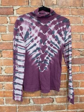 Free People/We the Free Tie-Dye Turtleneck Long Sleeve Top |Size L